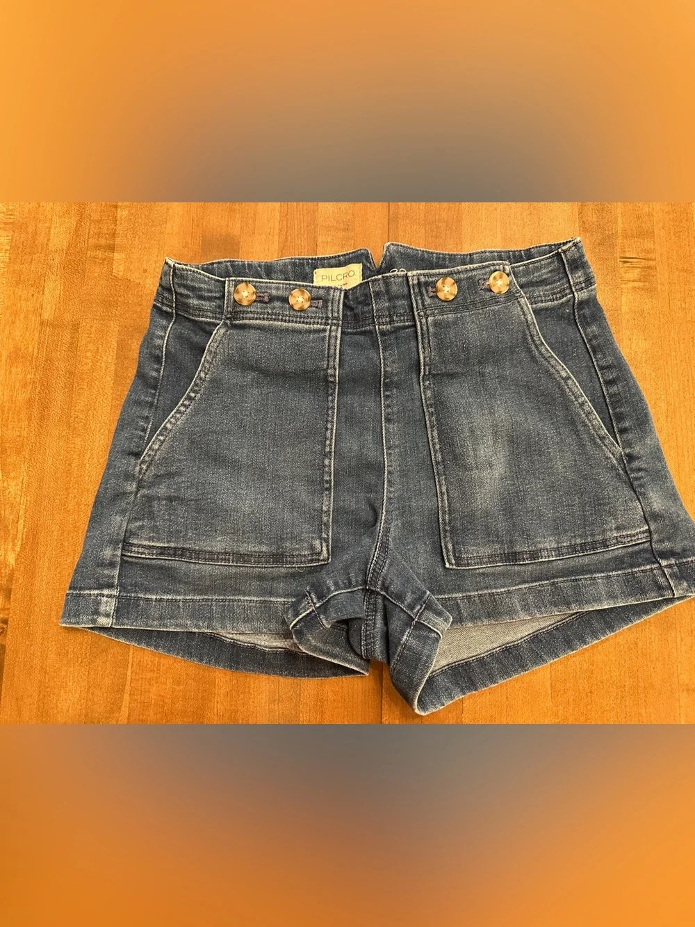 Anthropologie The Kit High Rise Utility Shorts by Pilcro - Picture 2 of 4